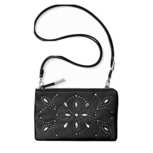 BRIGHTON PRETTY TOUGH GLAM STUDDED PHONE CROSSBODY POUCH NWT $140